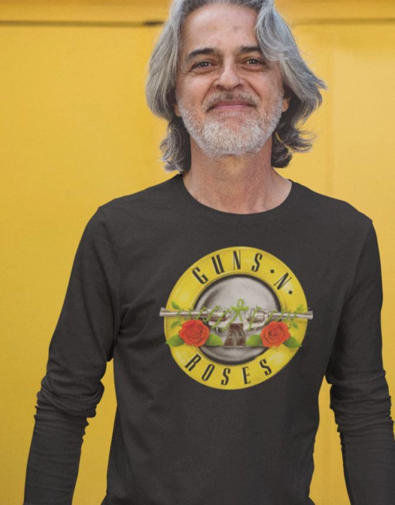 Guns N' Roses Logo μακρυμάνικο T-shirt - BLACK