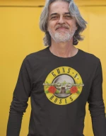 Guns N' Roses Logo μακρυμάνικο T-shirt - BLACK