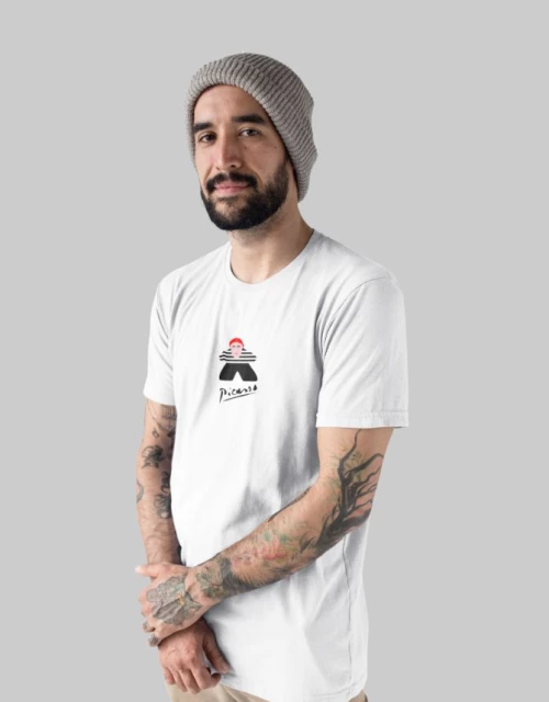 Picasso Meeple T-shirt - WHITE