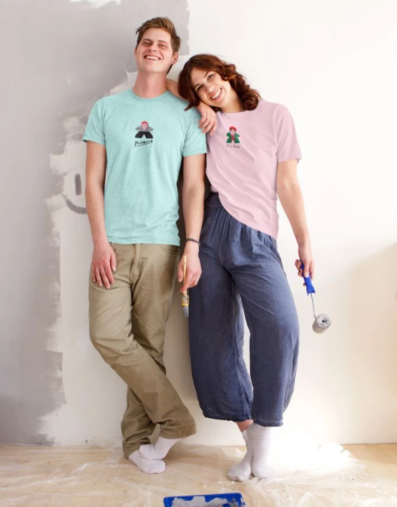 Picasso Meeple T-shirt - WHITE