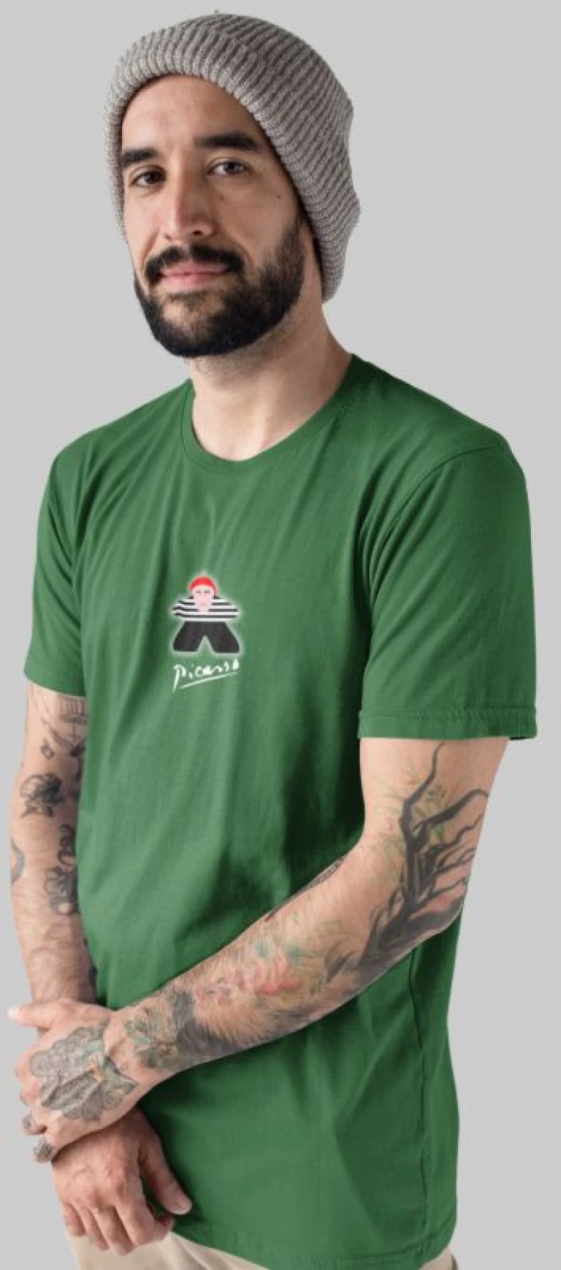 Picasso Meeple T-shirt - WHITE