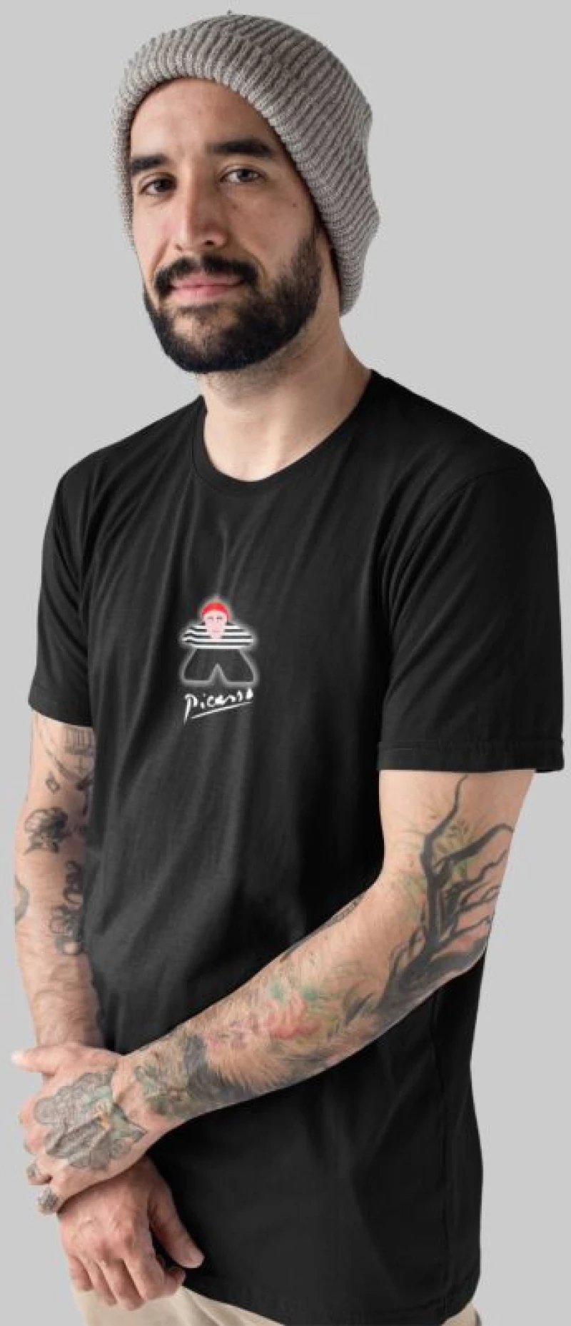 Picasso Meeple T-shirt - WHITE