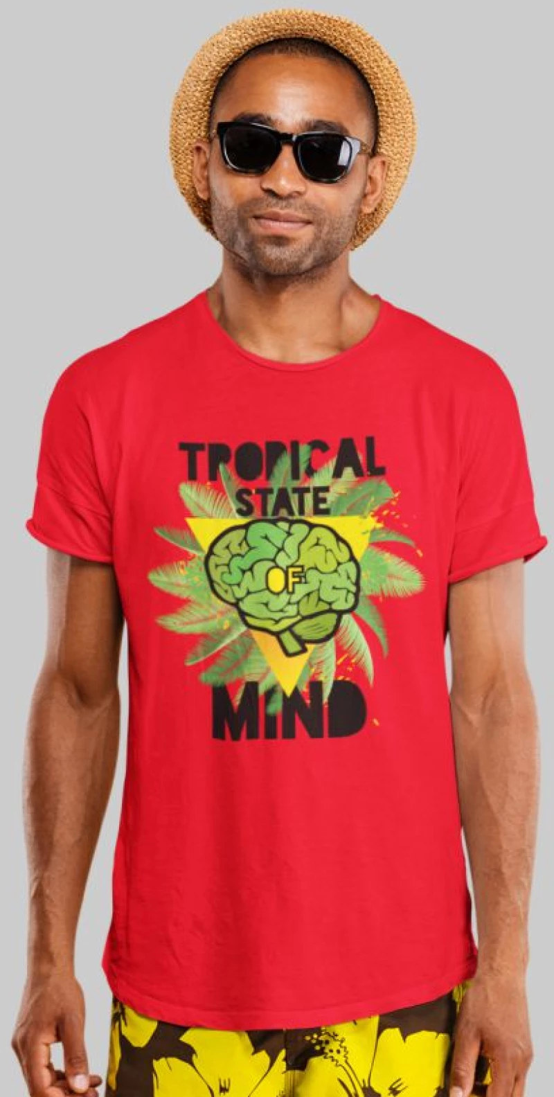 Tropical state of mind t-shirt - PINK