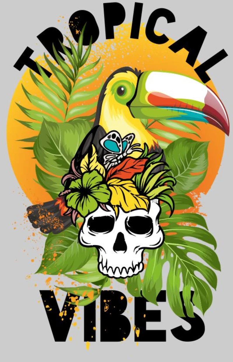 Tropical vibes t-shirt - PINK