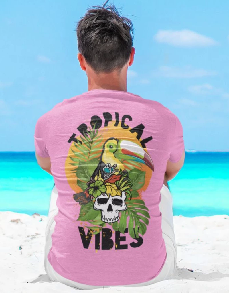 Tropical vibes t-shirt - PINK