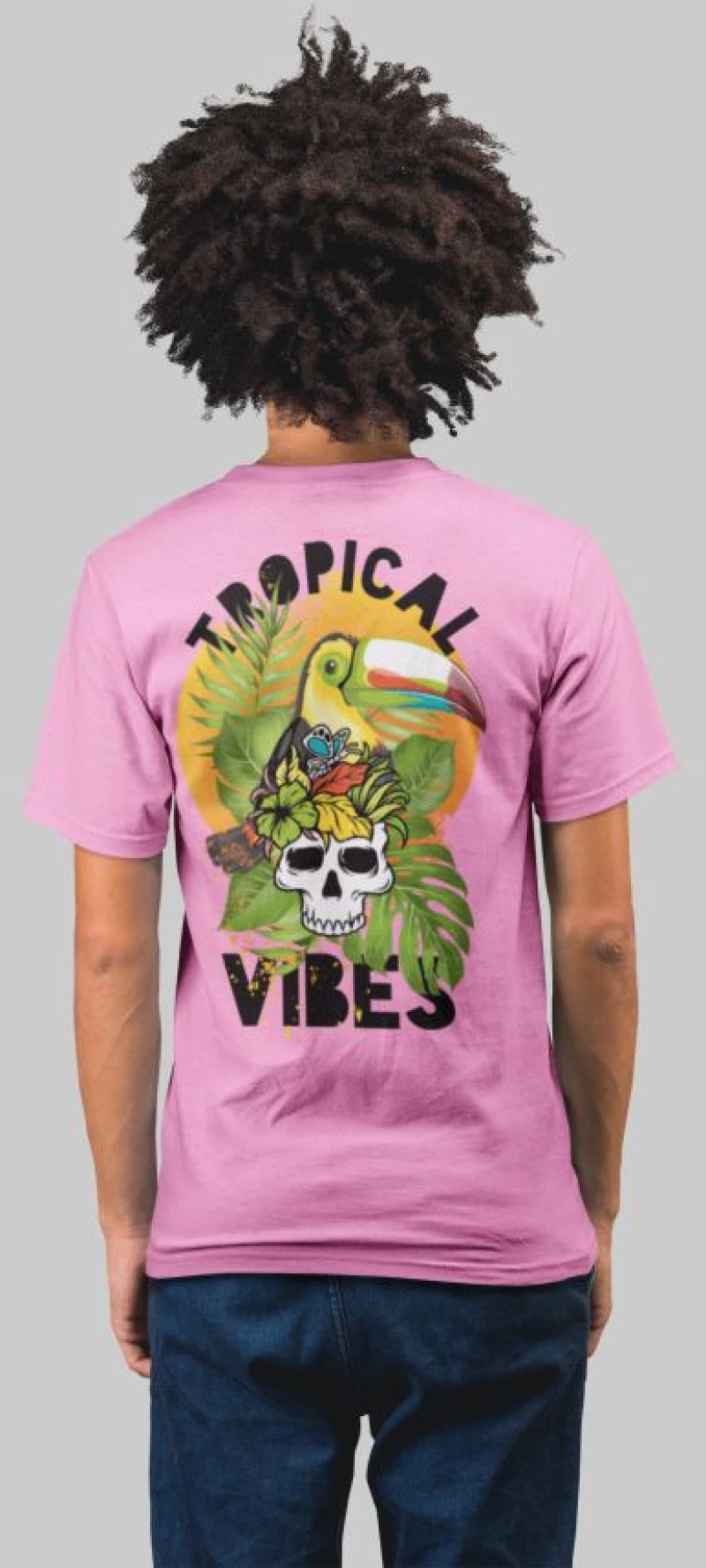Tropical vibes t-shirt - PINK