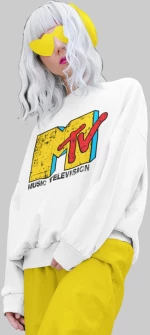 MTV W Sweatshirt - WHITE