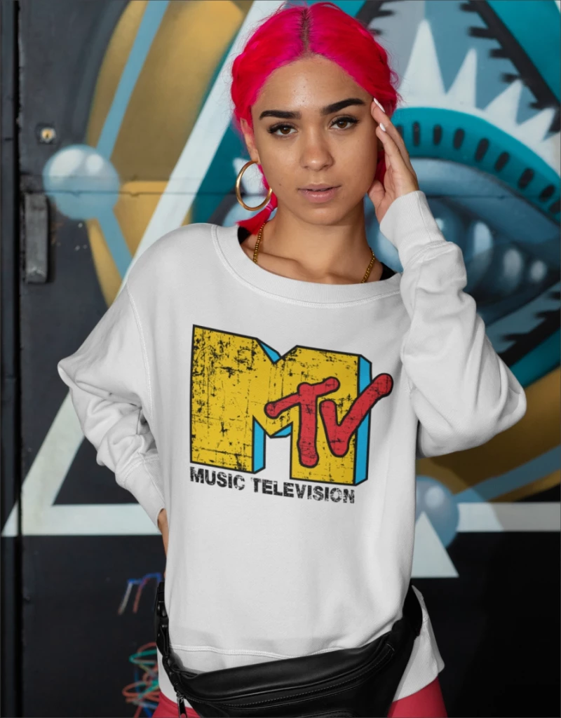 MTV W Sweatshirt - WHITE