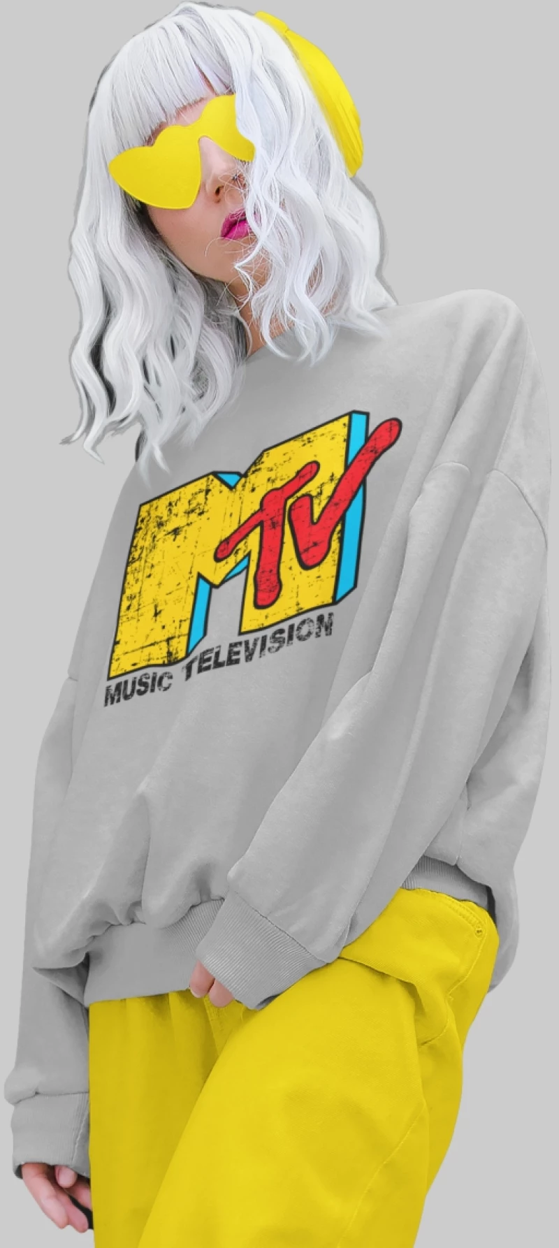 MTV W Sweatshirt - WHITE