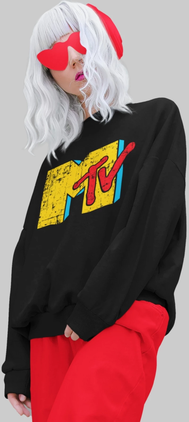 MTV W Sweatshirt - WHITE