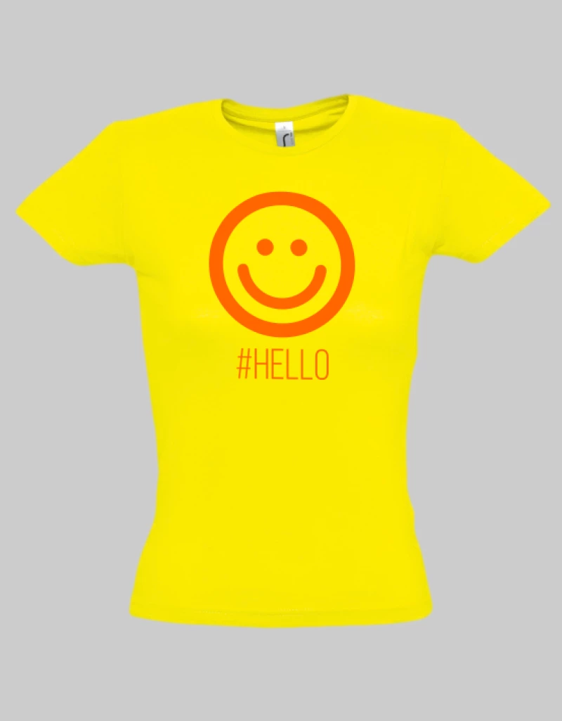 Hello woman t-shirt - BLACK