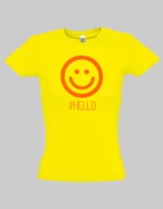 Hello woman t-shirt - BLACK