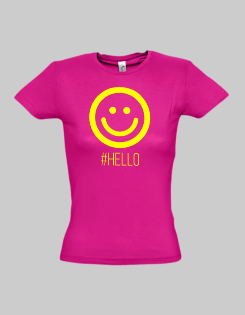 Hello woman t-shirt - BLACK