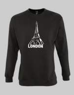 London Sweatshirt - BLACK