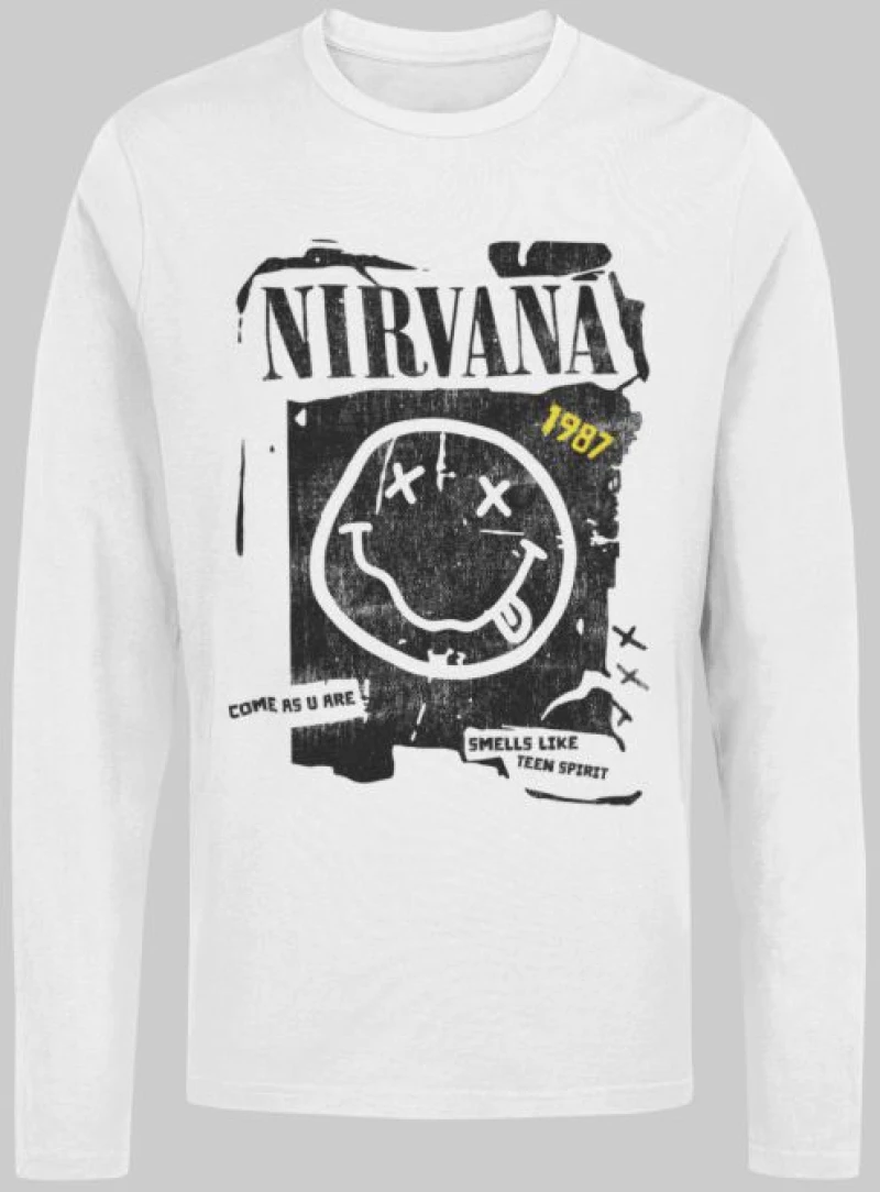 Nirvana μακρυμάνικο t-shirt - WHITE