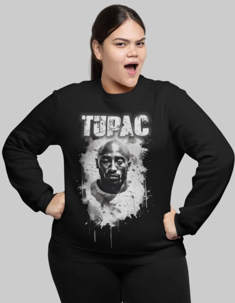 2pac w φούτερ - WHITE