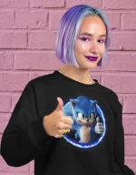 Sonic w φούτερ - BLACK