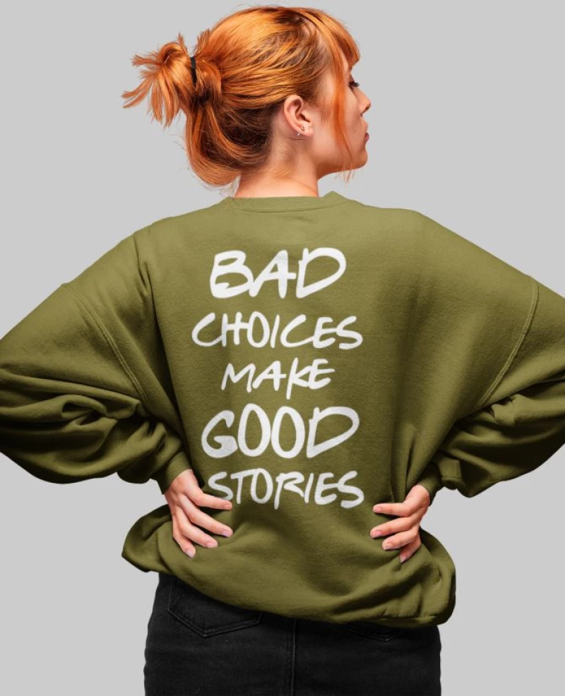 Bad Choices W Φούτερ - WHITE