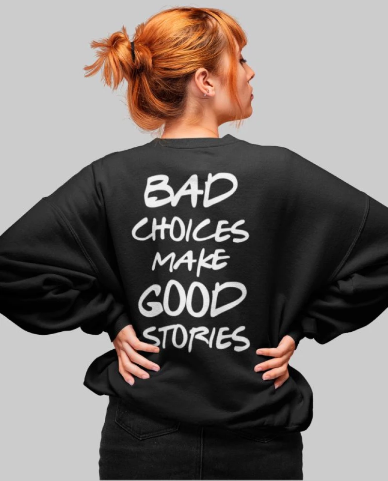 Bad Choices W Φούτερ - WHITE