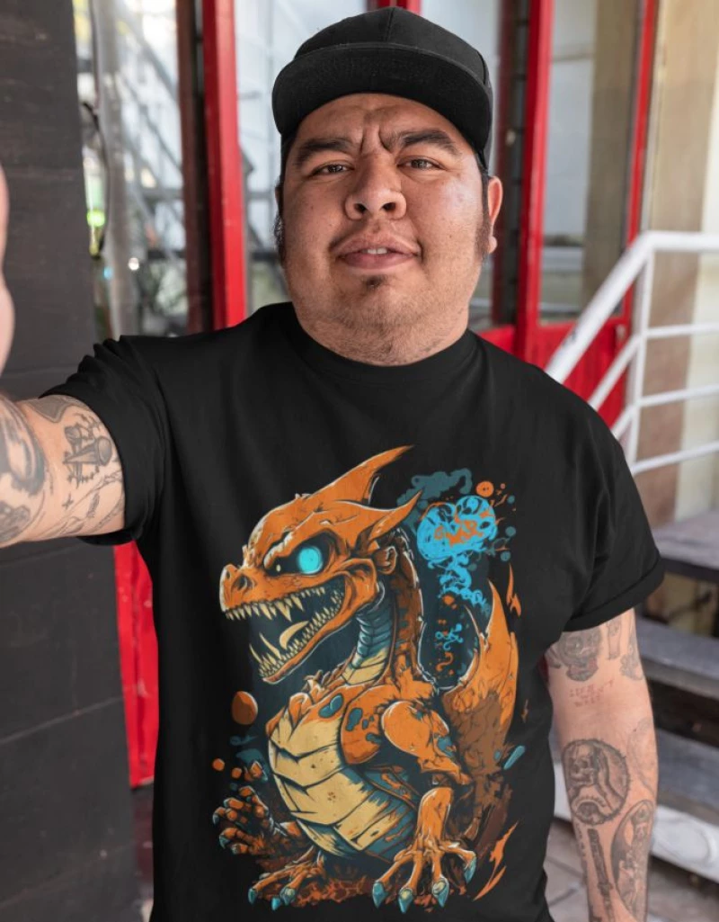 Zombie Charizard T-Shirt - BLACK