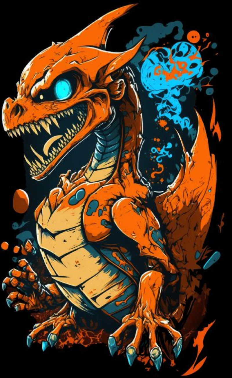 Zombie Charizard T-Shirt - BLACK