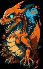 Zombie Charizard T-Shirt - BLACK
