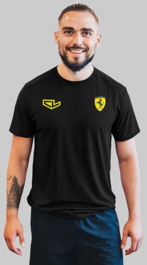 Charles Leclerc Ferrari y T-Shirt (replica) - BLACK