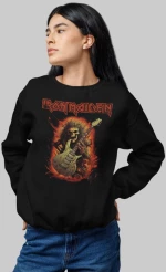 Iron Maiden w φούτερ - BLACK