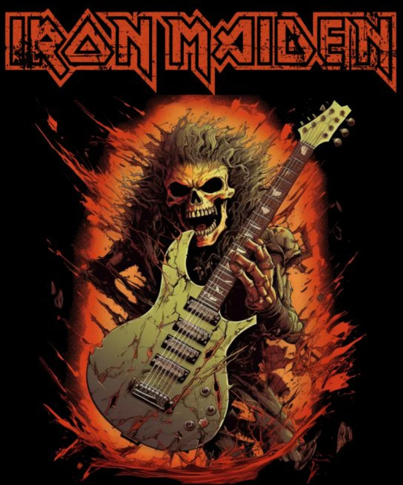 Iron Maiden w φούτερ - BLACK