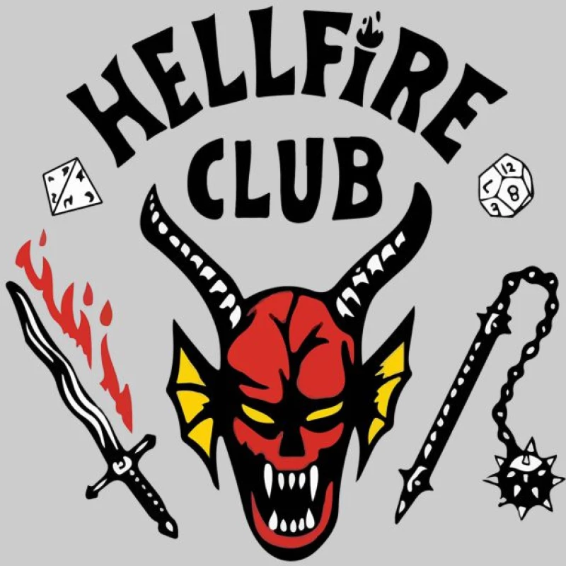 Stranger Things Hellfire Club παιδικό t-shirt - WHITE