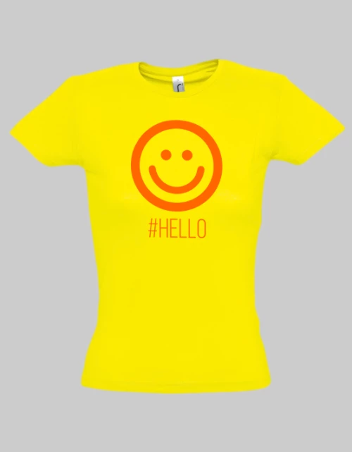 Hello woman t-shirt - LEMON