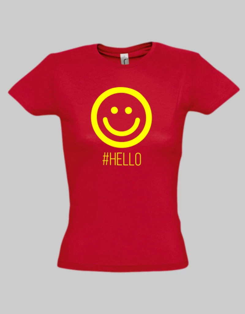 Hello woman t-shirt - LEMON