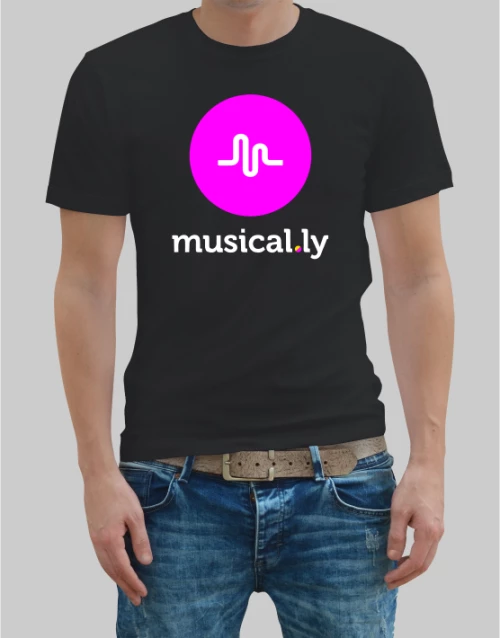 musical.ly t-shirt - BLACK