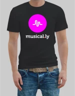 musical.ly t-shirt - BLACK