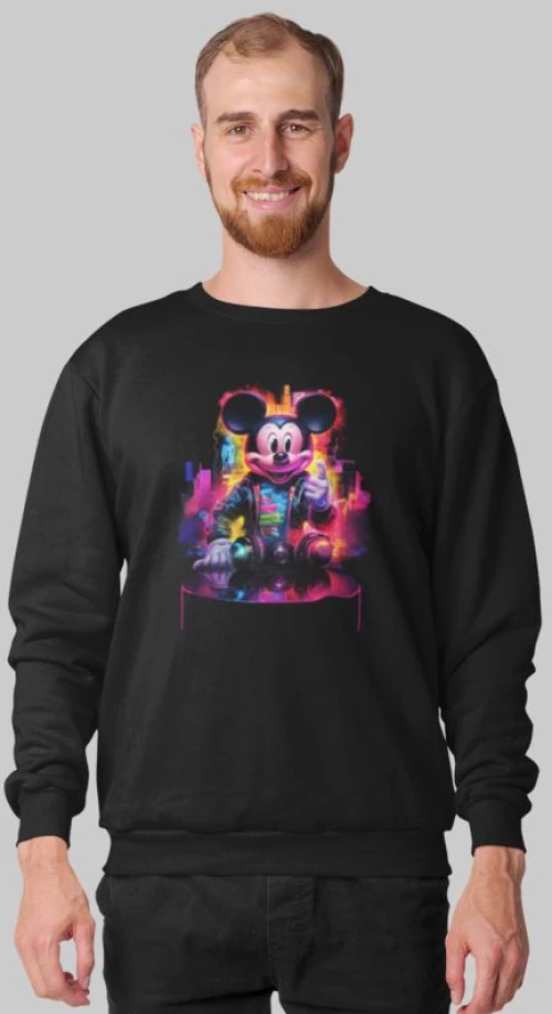 Dj mickey φούτερ - BLACK