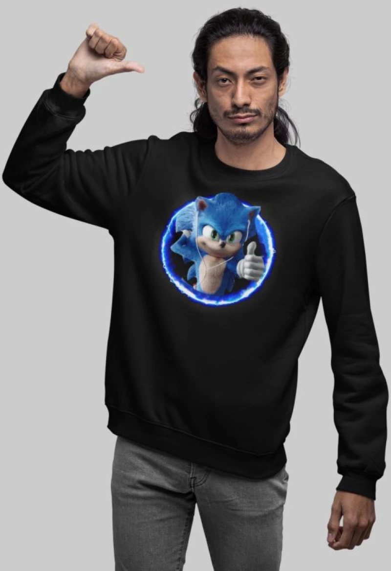 Sonic φούτερ - BLACK