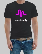 musically t-shirt - BLACK