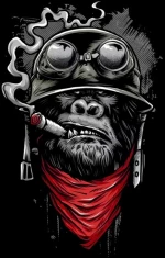 Gorilla smoke μαξιλάρι - White