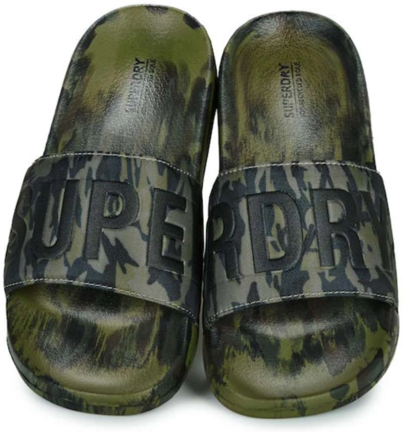 Superdry MF310261A-3DL Παντόφλες Chaki
