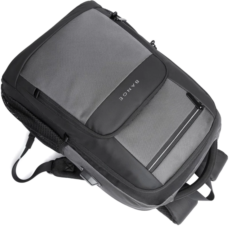 BANGE ΑΝΔΡΙΚΟ ΣΑΚΙΔΙΟ ΠΛΑΤΗΣ 24L ΘΗΚΗ LAPTOP 15,6" ΓΚΡΙ 1921