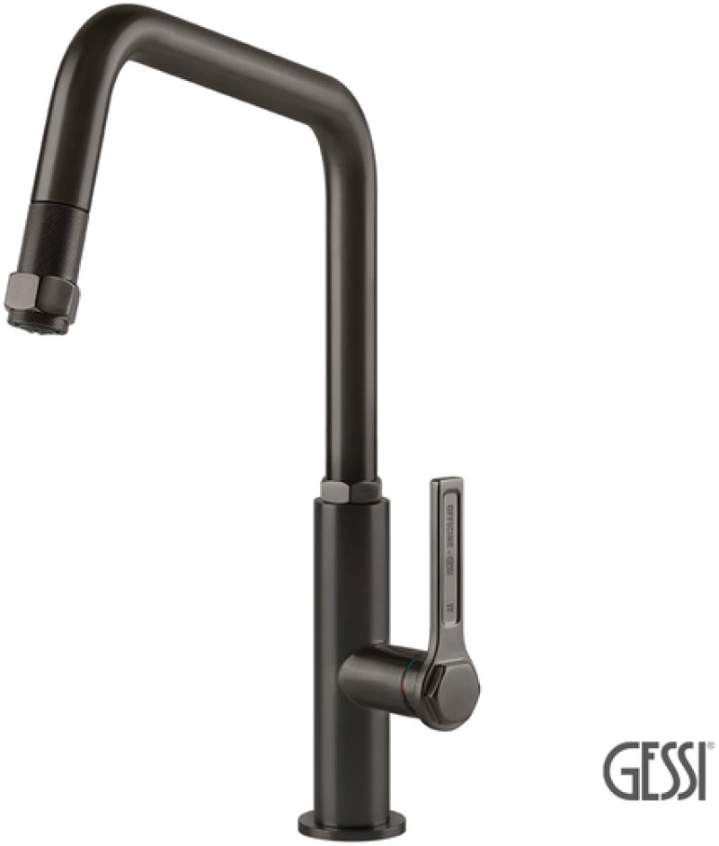 Μπαταρία Νεροχύτη OFFICINE, GESSI Black Metal Brushed PVD