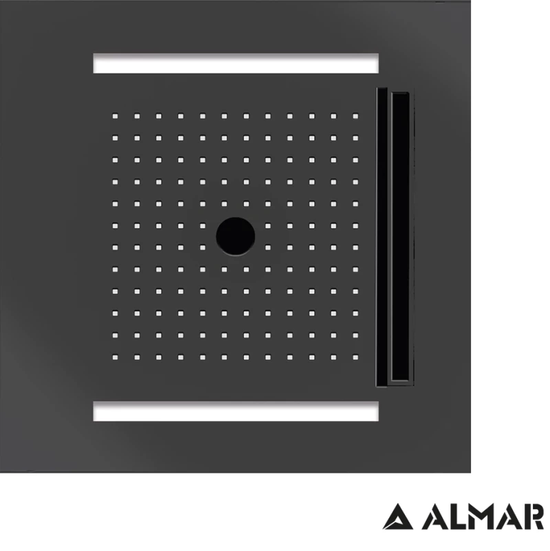 ΚΕΦΑΛΗ ΟΡΟΦ.TEMOTION ΧΡΩΜΑΤ/ΠΕΙΑ 50x50 ALMAR INOX PVD BLACK BRUSHED