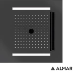 ΚΕΦΑΛΗ ΟΡΟΦ.TEMOTION ΧΡΩΜΑΤ/ΠΕΙΑ 50x50 ALMAR INOX PVD BLACK BRUSHED
