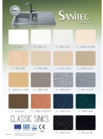 Νεροχύτης Συνθετικός Γρανίτης Sanitec Classic 321 Επικαθήμενος (83Χ51) 21_GRANITE SAND