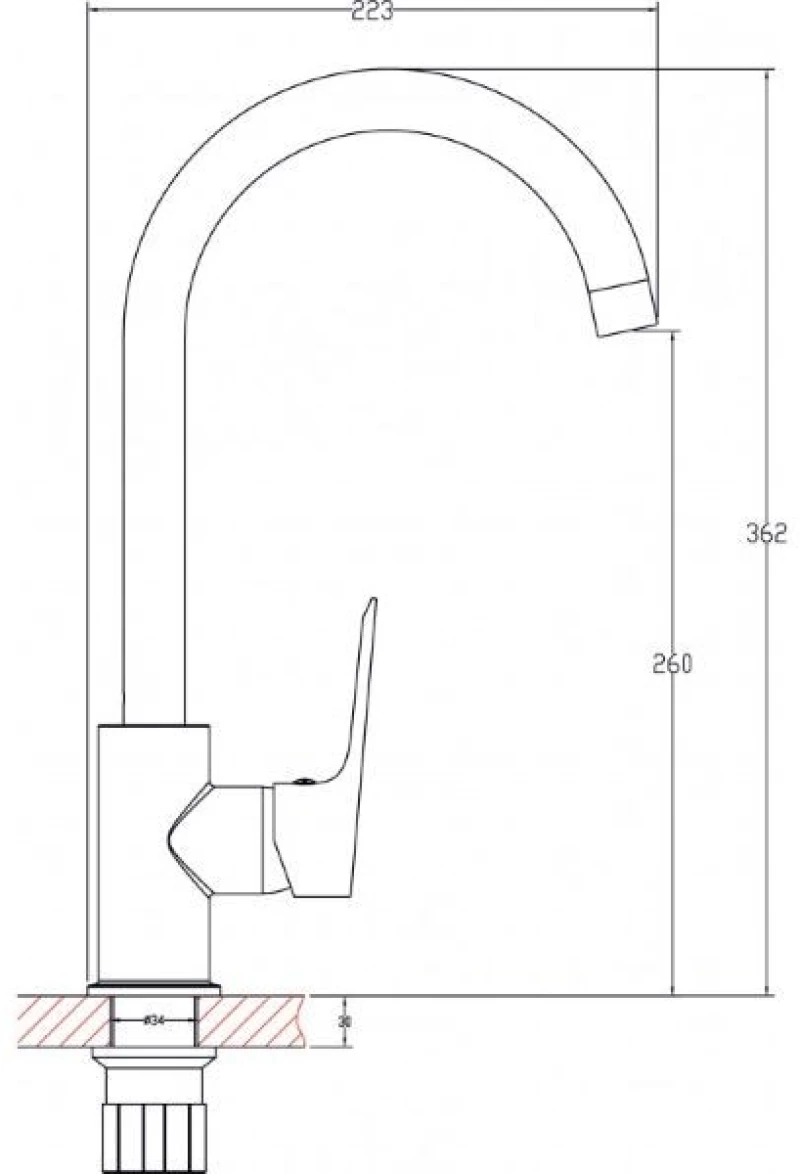 Μπαταρία Νεροχύτη Ψηλή Αναμεικτική Inter Ceramic Elizara ( ICF 7003153 M7313 )