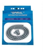 Οργανωτής καλωδίων spiral 16mm Central 93-90-1602ΒΚ Μαύρο