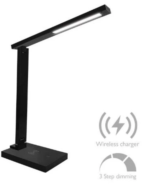 Φωτιστικό Γραφείου LED 6W Dimmable USB & Wireless Charger PANAGOULAS 17-00115-2 Μαύρο