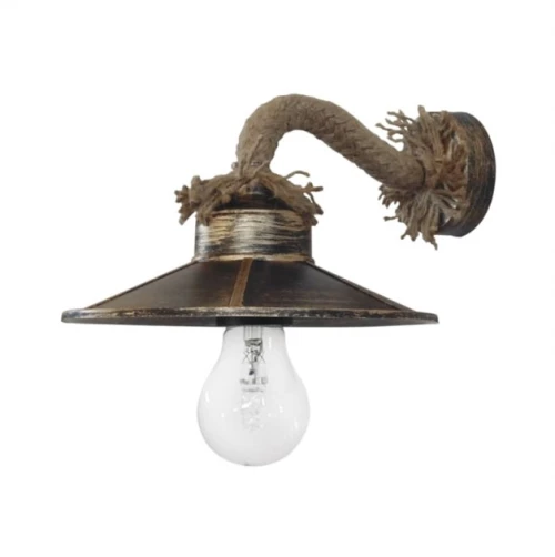 Απλίκα Φωτιστικό Τοίχου PETRA UT-161AP ROPE UT-Μπρονζέ 31-0591 Heronia 31-0591 Μπρονζέ