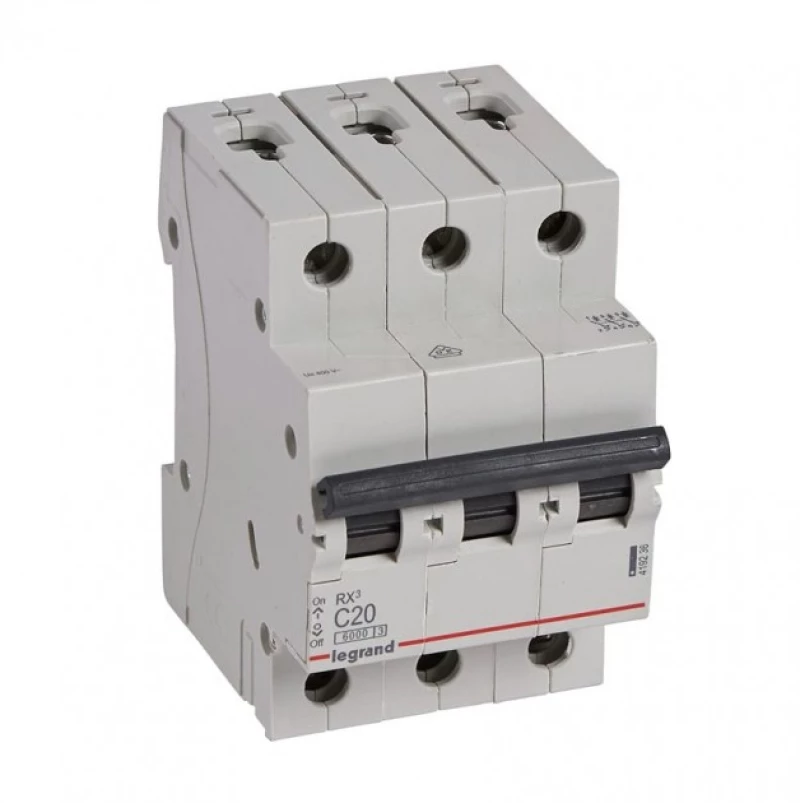 Αυτόματη Ασφάλεια 3Π A 20A 6000A Rx3 419236 Legrand 419236