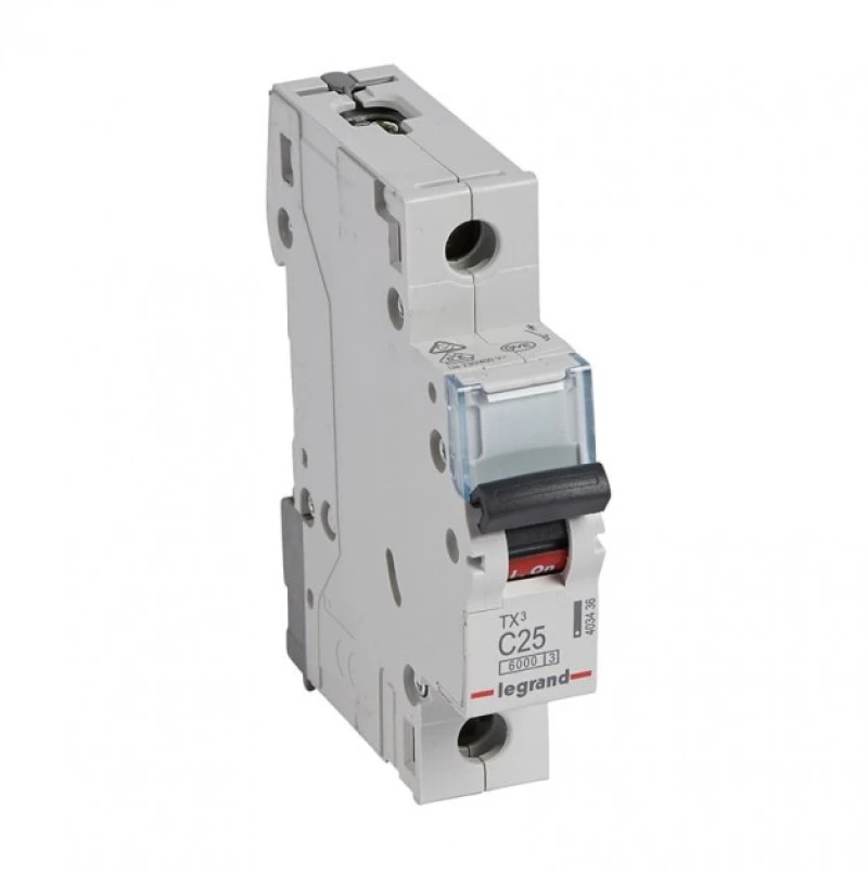 Αυτόματη Ασφάλεια 25Α C 1Π 6kA Tx3 403436 Legrand 403436